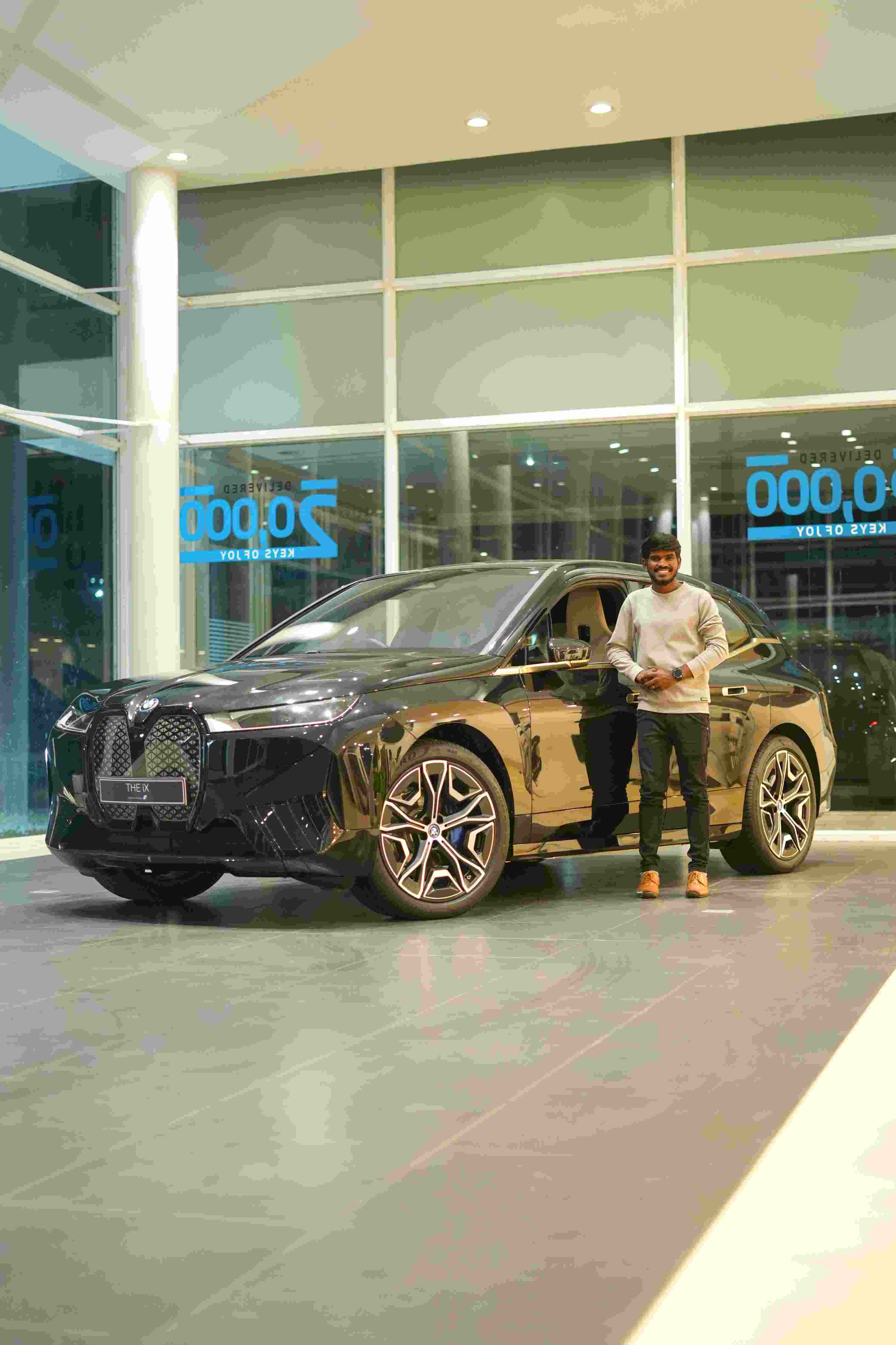 Luxury SUV showroom delivery