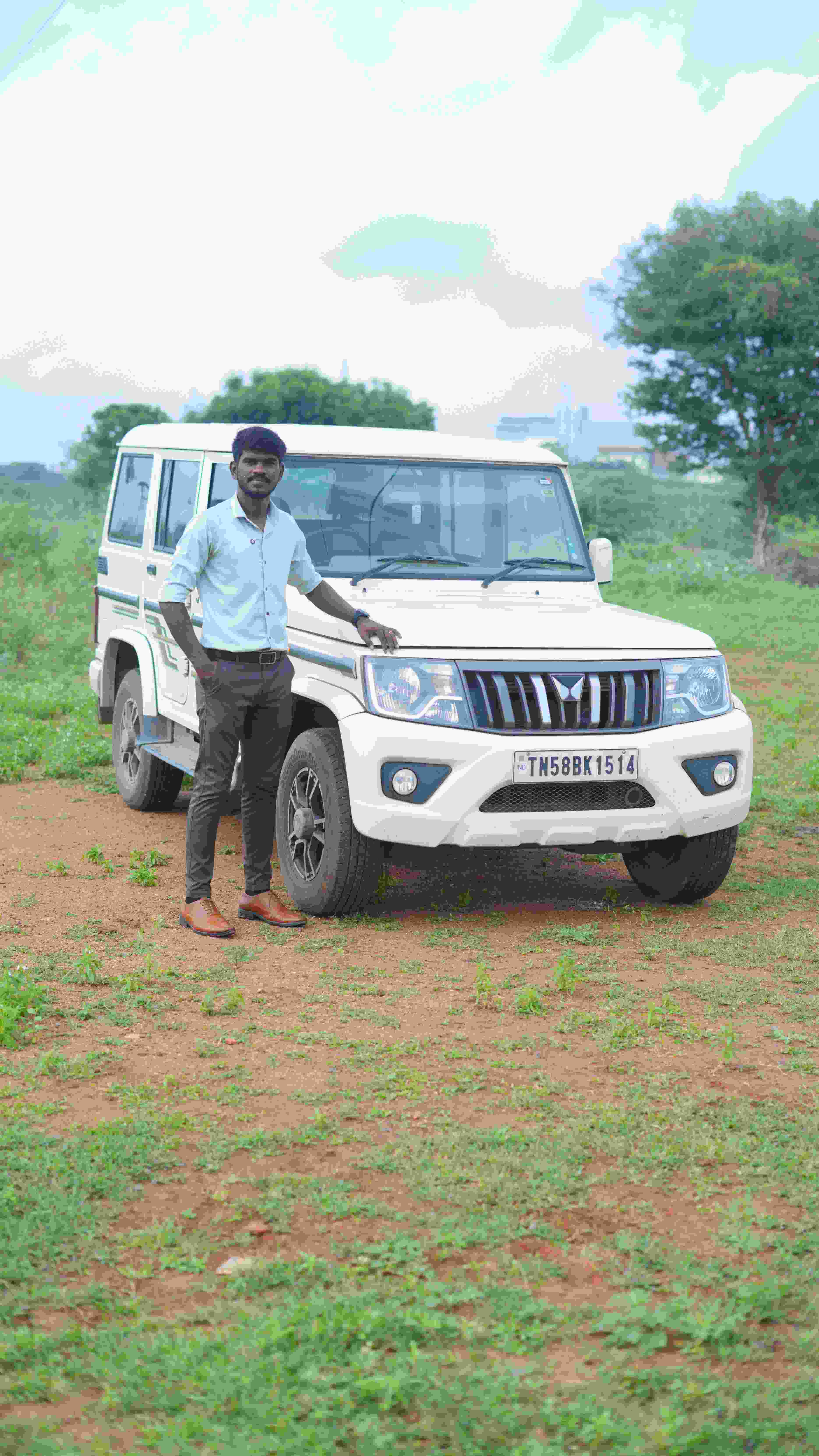 SUV parked in open area